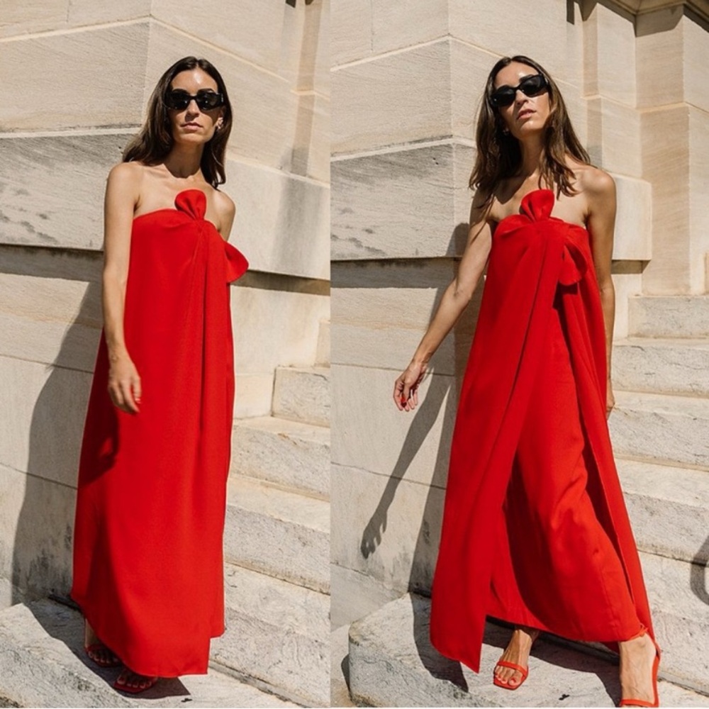 NWT Antonio Melani Elizabeth Damrich Radziwill Full Length Strapless Crepe Dress